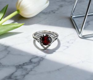 【soul】D155 Crimson Rhyme Flowing Light Ring