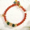 D55 Bead Bracelet: Popular Peach Blossom