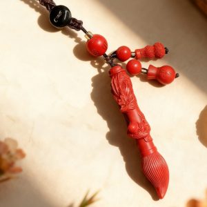朱砂笔_WH_1000x1000px.jpg H175 Red Stone Pen Pendant Necklace