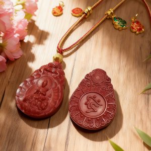 蛇年守护佛——普贤菩萨朱砂牌_WH_1000x1000px.jpg H176 Quietly observe as before, the year of the snake falls into the cinnabar card