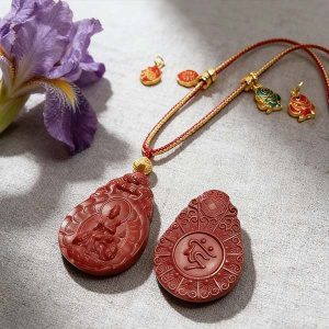 蛇年守护佛——普贤菩萨朱砂牌_WH_1000x1000px-600x600 H176 Quietly observe as before, the year of the snake falls into the cinnabar card