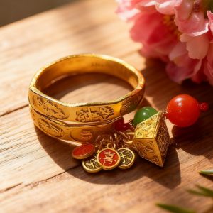 H143 Snake Year Good Fortune Ring