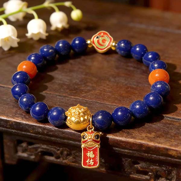 H140 Bracelet: Golden Snake Blessing & Supreme Fortune